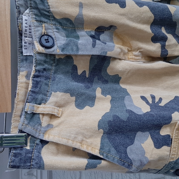 Women's Mid Rise Streetwear Society Cargo Military Pattern Pants Jeans Size XS - Picture 10 of 14